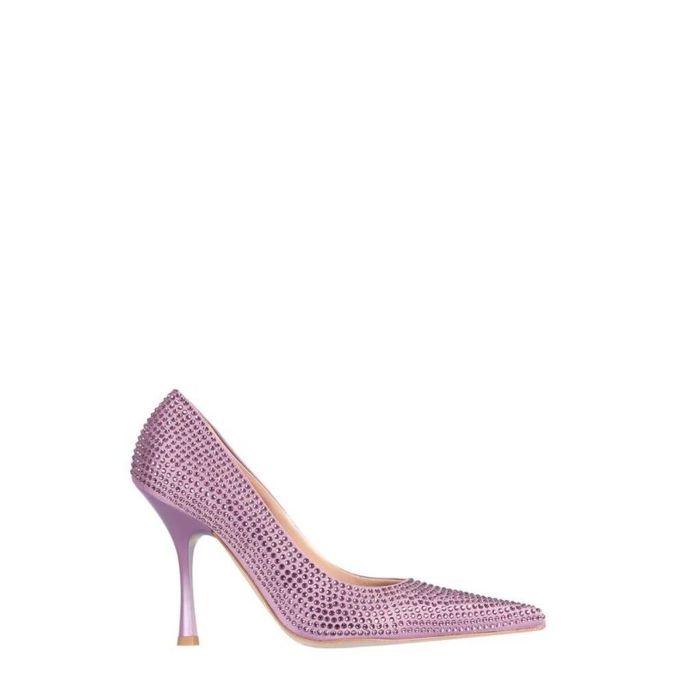 LIU JO Rhinestone Embellished Pointed Toe Pumps Women LILAC